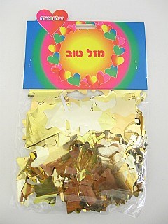 שקית קונפטי כוכבים זהב
