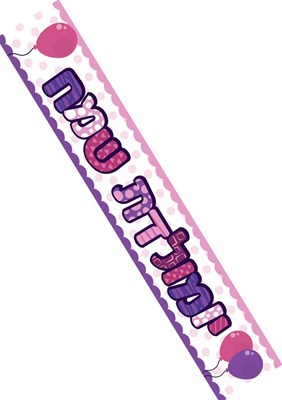 כרזה יום הולדת שמח ורוד
