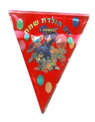 שרשרת דגלונים סוניק